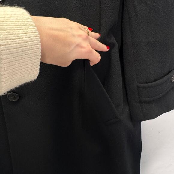 Comme Des Garcons Homme Plus Wool Black Overcoat Size L Minimalist Designer - Picture 5 of 9